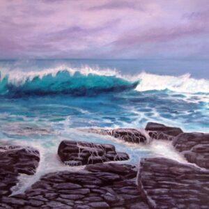 Flinders Rocks Seascape Oil Painting by Artist Garry Purcell