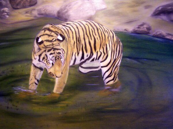 Ramalon the Sumatran Tiger Oil Painting Demo Part 003