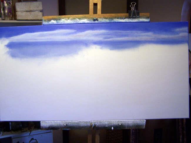 Tidal River Mouth Demo Oil Painting Part 001