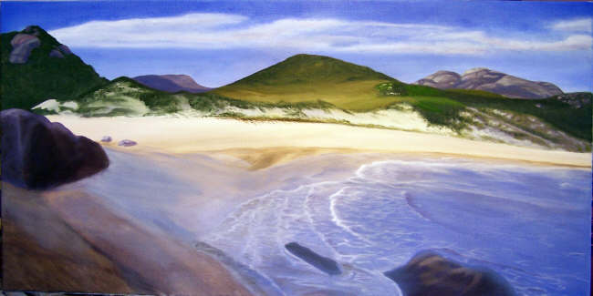 Tidal River Mouth, Victoria, Australia Oil Painting by Artist Garry Purcell