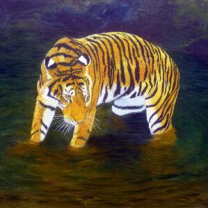 Ramalon the Sumatran Tiger - Original Oil Painting by Garry Purcell